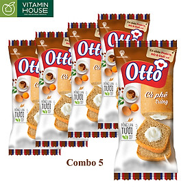 Combo 5 Bánh Bông lan tươi Otto Cà phê trứng 38g