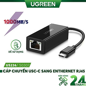 Mua Cáp chuyển đổi USB type C sang đầu mạng Ethernet RJ45 Gigabit UGREEN 50307 - Hàng chính hãng