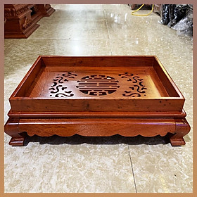 Mua Khay trà chân quỳ-Khay trà trơn gỗ hương truyền thống