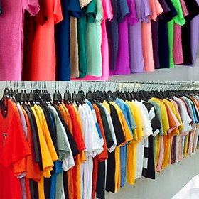 Combo 20 áo thun Trơn Cổ Tròn Nam Nữ Nhiều Màu