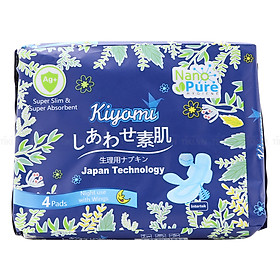 Băng Vệ Sinh Ban Đêm Nhật Bản Kiyomi (Gói 4 Miếng)