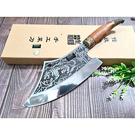 Mua DAO BẾP - DAO THÁI CHẶT HOA VĂN HỔ MÃ A7 DT150 NT topcomshop vn