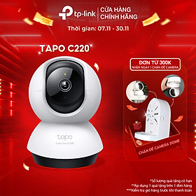 Mua Camera Wifi TP-Link Tapo C220 Độ Phân Giải 2K QHD Quay/Quét 360 Độ Giám Sát An Ninh - Hàng Chính Hãng