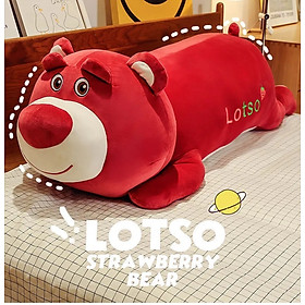 Thú nhồi bông Lotso đỏ siêu đáng yêu - Size từ 65cm đến 1m3 - Quà tặng gấu bông gấu dâu hoạt hình cute - Gối ôm mềm mại cho bé