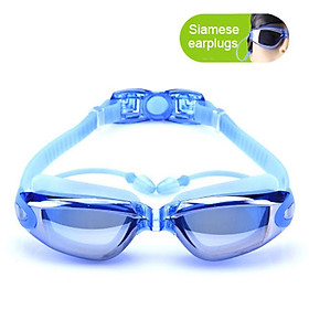 Unisex Electroplated Plain Swimming Goggles Waterproof Anti-fog Anti-uv Swimming Glasses