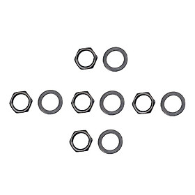 5 Set Guitar Nuts Washers Gaskets Input Output   Nut Lock Washer 9.36mm