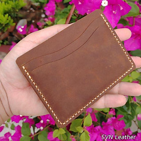 Ví da mini handmade da bò thật hàng hiệu sk1-1