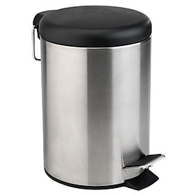 Thùng rác | JYSK Gunsta | inox | màu inox/đen | R17xD21xC25cm | 3L