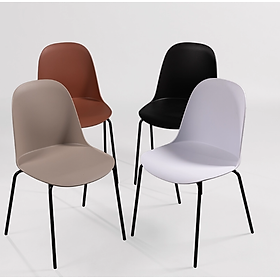 Mua Ghế nhựa chân sắt nhập khẩu Tundo cao cấp JNST GAIA11CT hàng thiết kế 46 x 46 x 80 cm