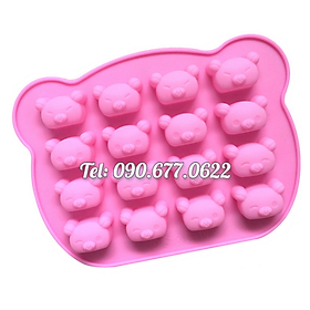Mua Khuôn silicone làm rau câu  kẹo dẻo  socola 16 gấu con - Mã số 1226
