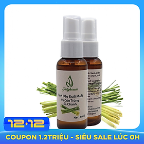 Bộ 2 bình xịt đuổi muỗi và côn trùng tinh dầu sả chanh 50ml/ chai JULYHOUSE