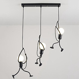 Iron Pendant Light Adjustable Rope Minimalist Hanging Lighting Industrial