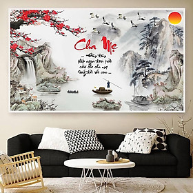 Mua Tranh Canvas Treo Tường Hiện Đại _ Thư Pháp Cha Mẹ