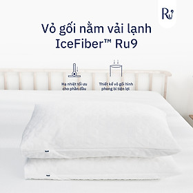 Mua Bộ 2 Vỏ Gối Nằm Vải Lạnh IceFiber™ Ru9 - Hỗ Trợ Giấc Ngủ Mát Mẻ và Thoải Mái | Kích Thước: 50 x 70 cm