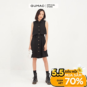 Đầm sơ mi suông GUMAC DA1247