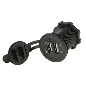Dual USB Socket Waterproof Mobile  Motorcycle LED Indiacator