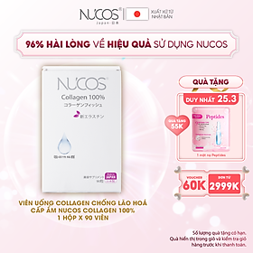 Viên uống collagen trẻ hóa da tăng đàn hồi Nucos collagen 100% 90 viên