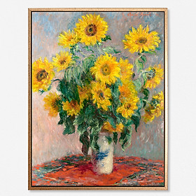 Tranh canvas trang trí treo tường danh hoạ tĩnh vật hoa - Bouquet of sunflowers