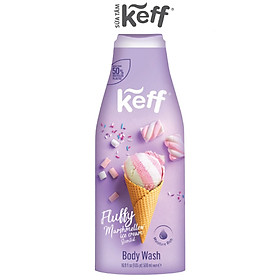Sữa tắm Keff hương kem kẹo dẻo marshmallow dung tích 500ml - Body Wash – Fluffy Marshmallow Ice Cream Scented