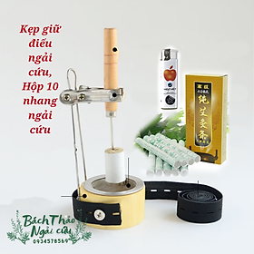 Mua Kẹp giữ hơ ngải cứu + Hộp 10 nhang cứu ngải   ngải đoạn