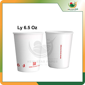 Ly giấy 6.5oz~192ml - Lốc 50 ly giấy trơn