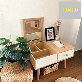 Mua BÀN TRANG ĐIỂM MINI - BÀN TRANG ĐIỂM NGỒI BỆT GỖ CAO CẤP LÕI XANH KHÁNG ẨM