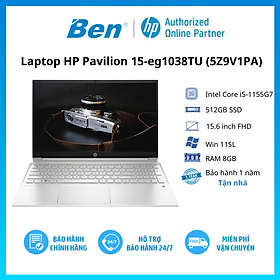 Hình ảnh Laptop HP Pavilion 15-eg1038TU (5Z9V1PA) (i5-1155G7|512GB|15.6' FHD|W11) Hàng chính hãng