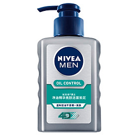 NIVEA Men's Net Oil Essence Brightening Cleansing Clay 150ml (Men's Cleanser Deep Cleansing Skin Care Cosmetics)