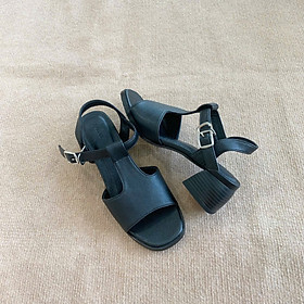 SANDAL NỮ CAO 5CM PABNO PN20024 – MŨI VUÔNG – QUAI BẢN LỚN – ÊM CHÂN