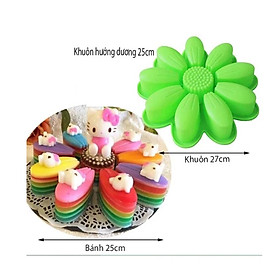 Mua Khuôn silicon hoa Hướng Dương 25cm đổ tạo hình cho bánh rau câu 3D  4D