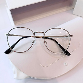 Kính Gọng Mắt Tròn Nhỏ Kim Loại Kiểu Dáng Vintage Thời Trang