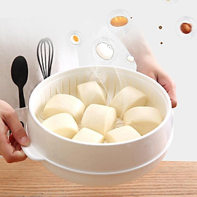 Mua Nồi Hấp Thức Ăn Cao Cấp Dùng Cho Lò Vi Sóng Nồi Hấp Nhựa Chịu Nhiệt Nồi Hấp 3 Chi Tiết