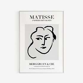 Mua Tranh Canvas Cao Cấp | Tranh Matisse Woman Sketch  Neutral / Black  Printable Wall Art  Matisse Poster