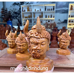 Mua Tượng thiện ác bằng gỗ bách xanh thơm nức cao 15cm