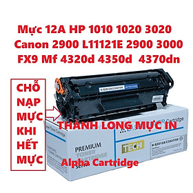 Hộp mực 12A Canon 2900 dành cho Canon LBP 2900/3000 HP Laser Jet 1010/1015/1020/3015/3020/3030/3050 HÀNG CHÍNH HÃNG ALPHA CARTRIDGE