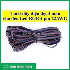 Dây Điện Dẹt 4 Màu Khác Nhau Cho Đèn LED RGB 4 pin 22AWG