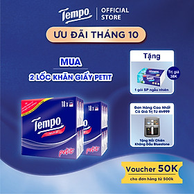 Khăn Giấy Bỏ Túi Cao Cấp Tempo Petit (18 Gói/Lốc) - 4 lớp bền dai, an toàn cho da - Thương hiệu Đức