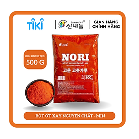 Bột ớt xay Hàn Quốc NORI 1KG - Loại mịn nguyên chất ớt 100% - Dùng để ướp kim chi hoặc chế biến các món ăn từ Hàn Quốc