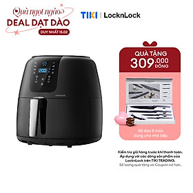 Nồi Chiên Không Dầu Điện Tử Lock&Lock EJF296BLK (7.2 Lít) - Kèm Chảo Nướng - Hàng Chính Hãng