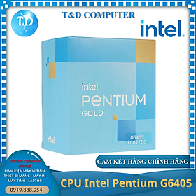CPU Intel Pentium G6405 4.1GHz (Socket 1200, 2 nhân 4 luồng 4Mb) -  Hàng chính hãng Viễn Sơn phân phối