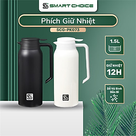 Mua Phích Giữ Nhiệt SMARTCHOICE Chính Hãng Bình Giữ Nhiệt 1500ml Kết Cấu 2 Lớp Thép Không Gỉ SCG-PK073
