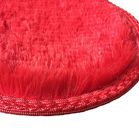 Love Heart Shaped Rug Artificial Wool Sheepskin Hairy Carpet Faux Floor Mat