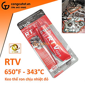 Mua Keo thế ron chịu nhiệt OTECH RTV 650°F màu đỏ