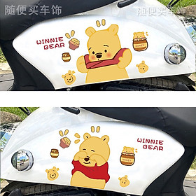 Miếng dán Decal trang trí xe Ô Tô xe hơi, Xe Máy chống thấm nước, hình Gấu CUTE