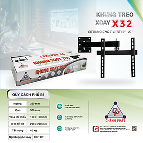 Khung treo tivi CP góc xoay, nghiêng 15 độ từ 19 - 63 inch - Hàng chính hãng