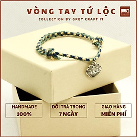 Vòng tay Ngũ Sắc Tây Tạng x Charm Bạc Thái Tứ Lộc | Handmade 100% | Miễn phí ship sửa đổi trả