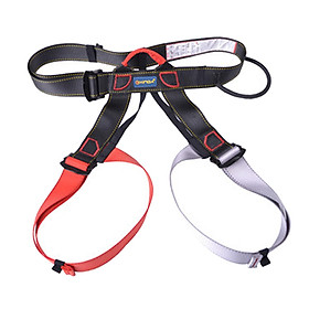 Climbing Harness Adjustable Waist Safe Belt Wider Climbing Rappelling Black