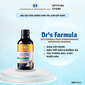 [Quà tặng kèm] Dầu Gội Tăng Cường Chân Tóc Giảm Gãy Rụng Dr's Formula Root Strengthening Refreshing Shampoo 100g