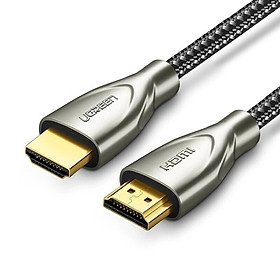 Cáp tín hiệu HDMI 2.0 Carbon Cao Cấp  Hỗ Trợ 3D 4K60Hz dài 1M màu đen xám UGREEN HD50106Hd131 Hàng chính hãng