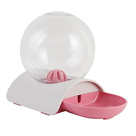 Automatic Pets Water Dispenser Cat Feeding Bowl Feeder Pink